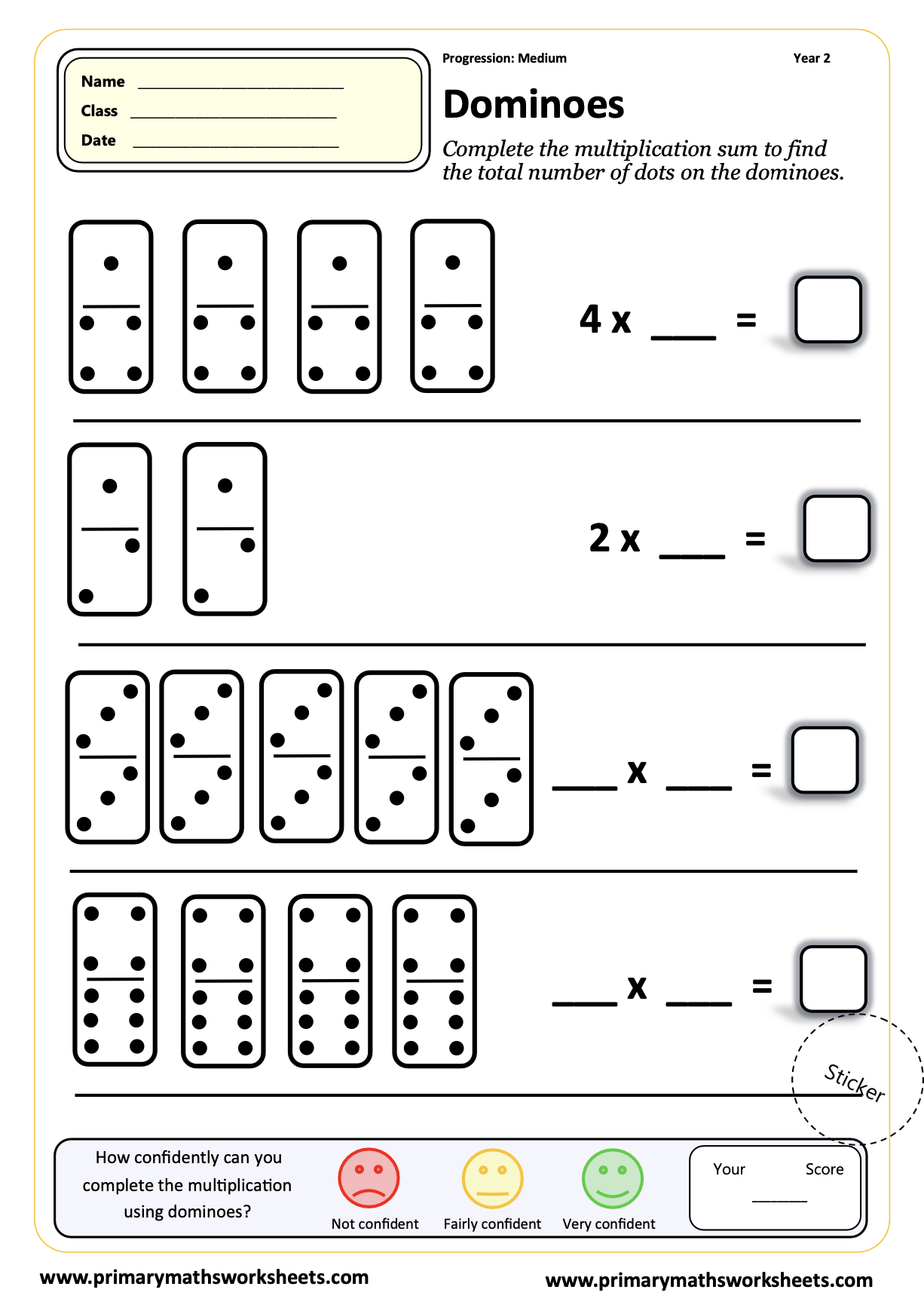 Year 2 Multiplication Worksheets Primary Maths Worksheets