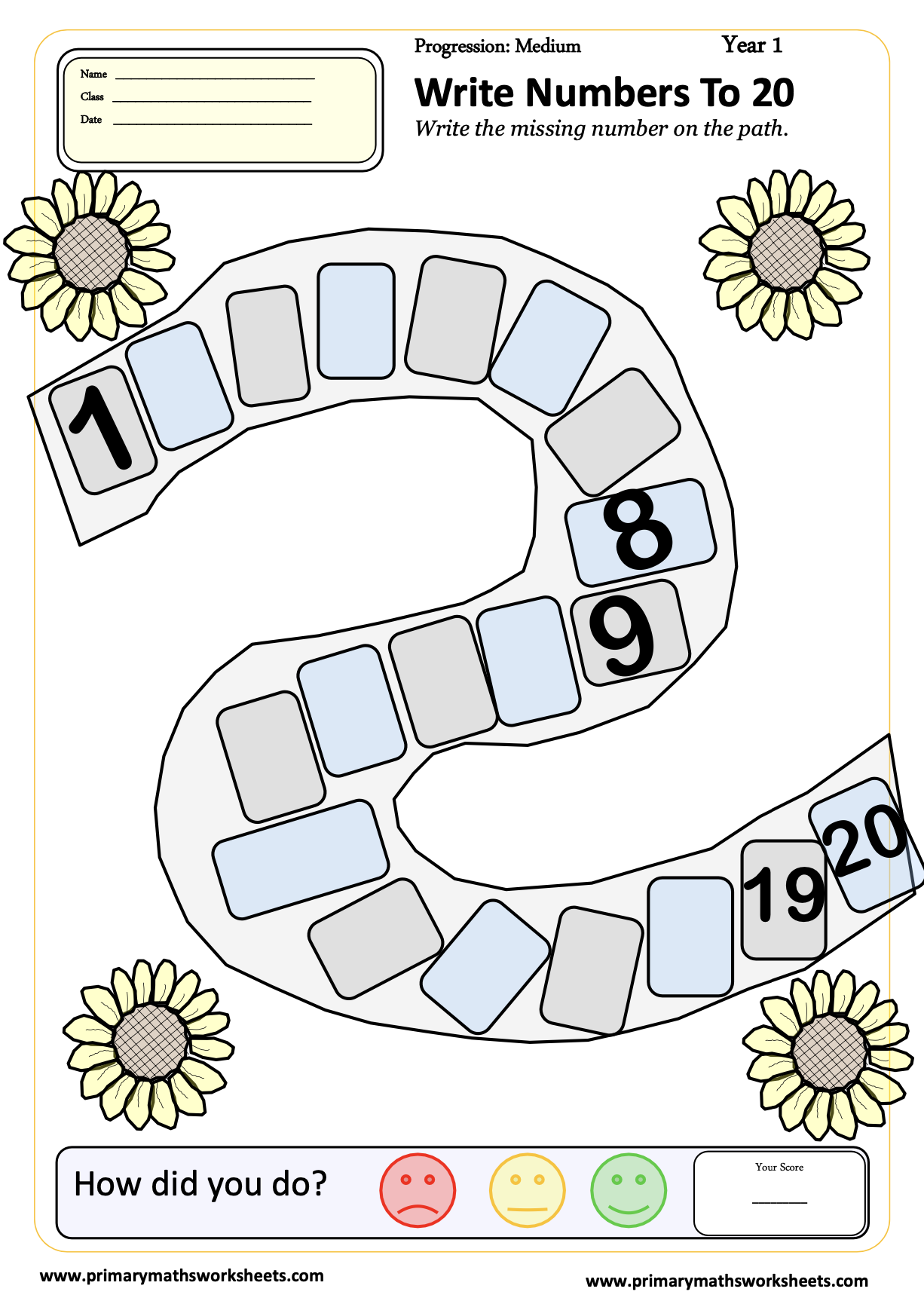Year 1 Counting Worksheets 2