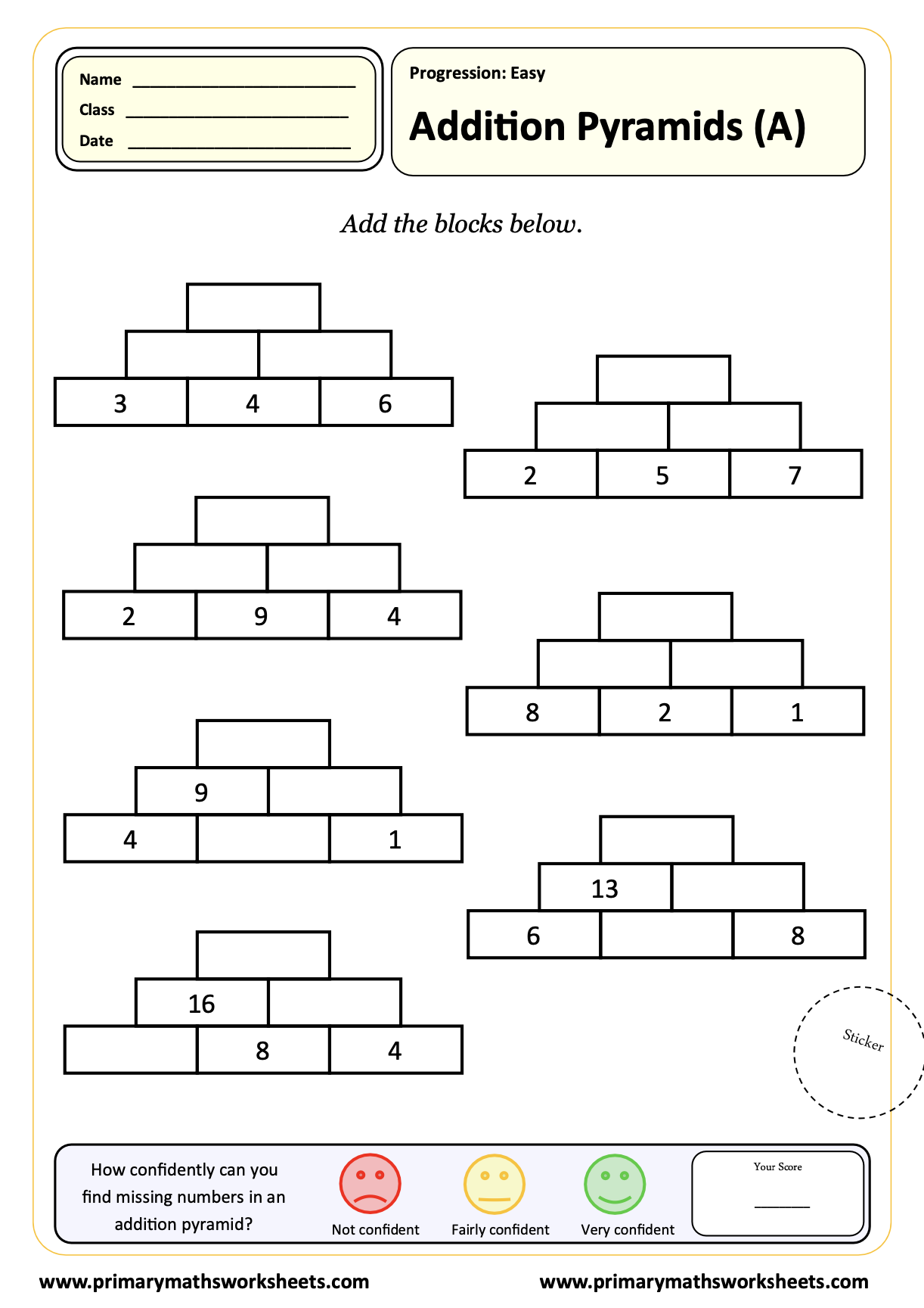 Year 2 Addition Worksheets 2