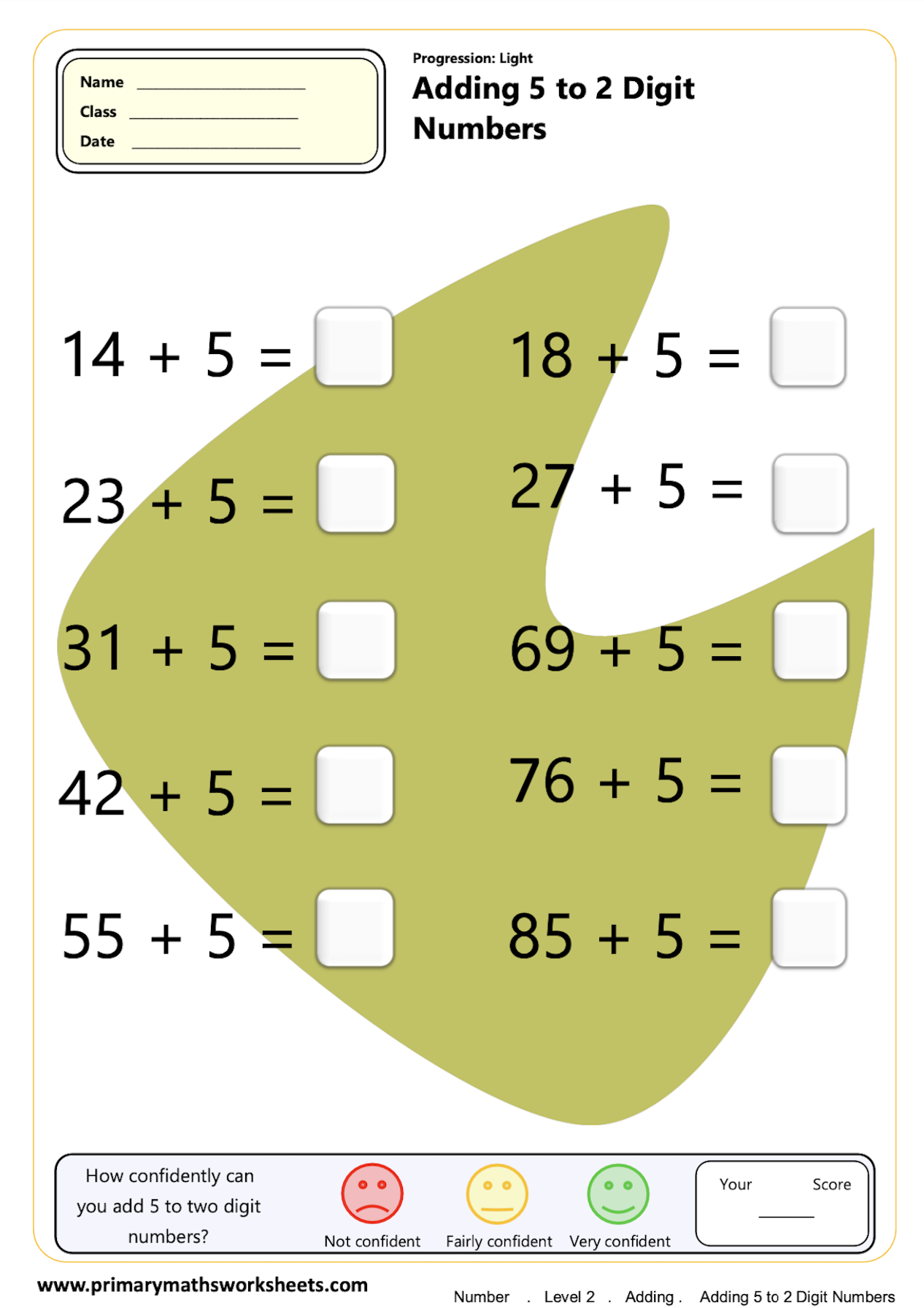 Year 2 Addition Worksheets