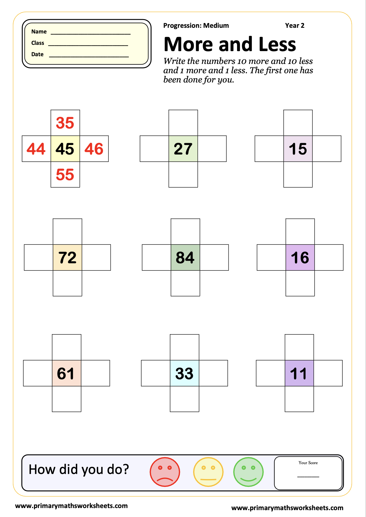 Year 2 Counting Worksheets 2