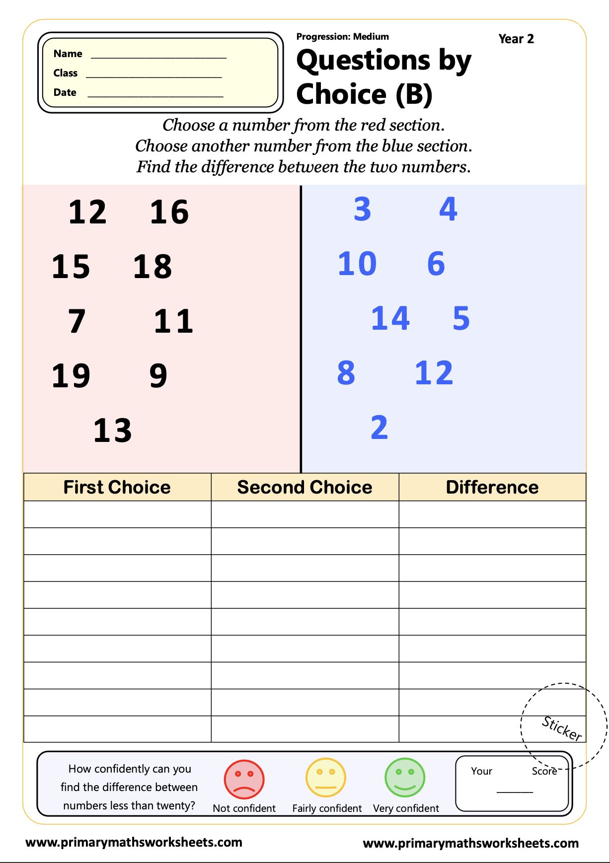 Year 2 Subtraction Worksheets 3